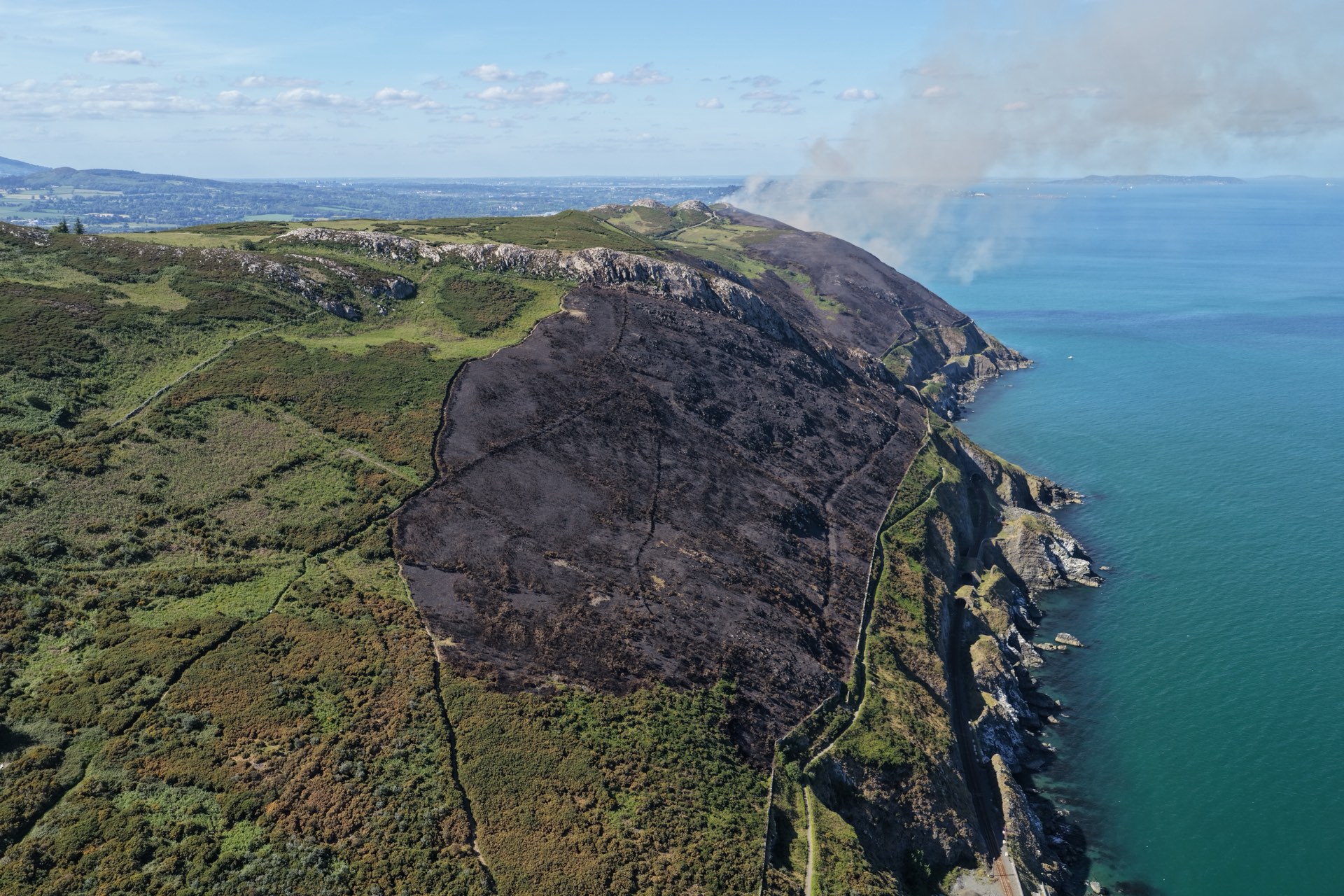 Bray Head cliffs meeting the turquoise Irish Sea, County Wicklow, Ireland — YouIn360 360° virtual tour