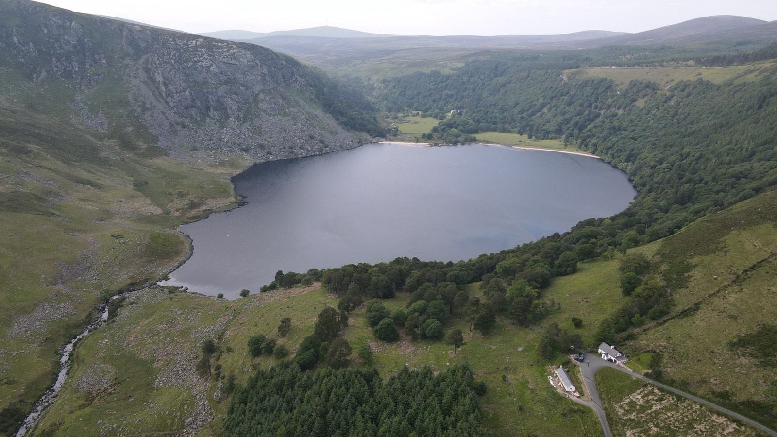 Lough Tay (Guinness Lake) in the Wicklow valley