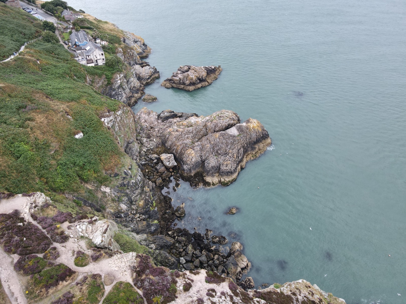 Howth cliff walk and the open sea