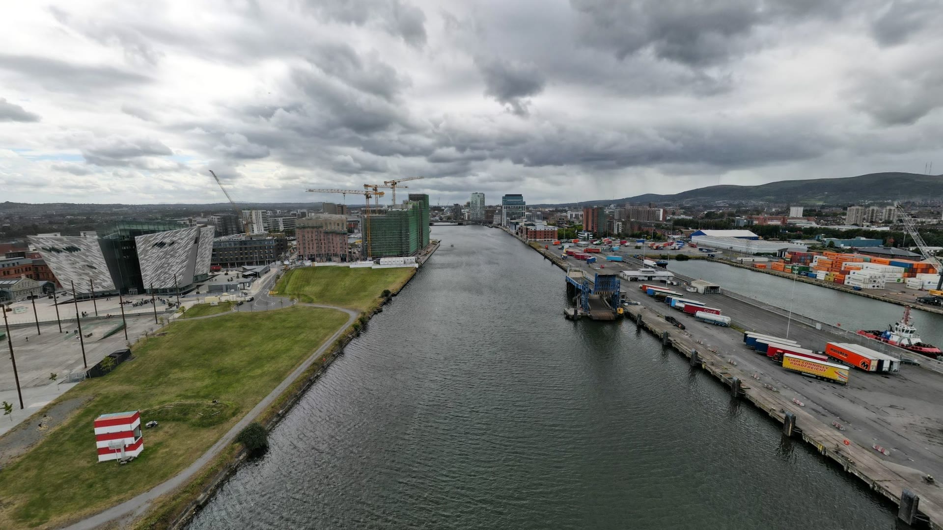 The River Lagan and Belfast docklands